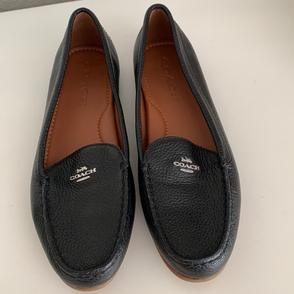 Coach black loafers
